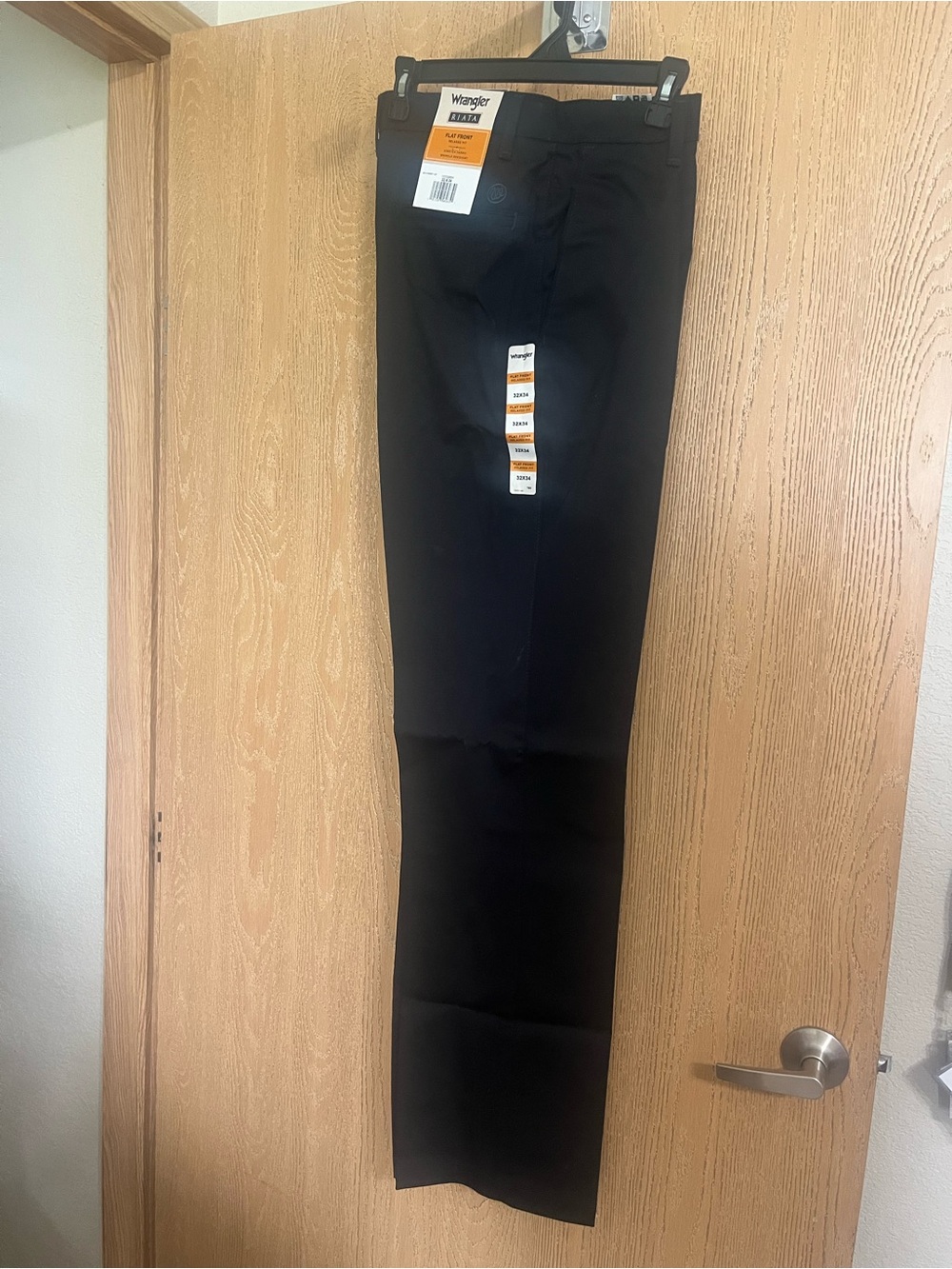 Wrangler Men Black Straight-Leg Dress Pants